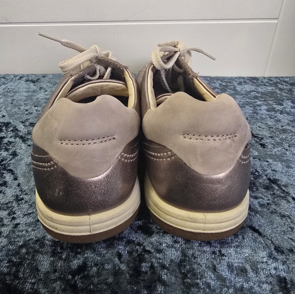 ECCO Womens Metallic  Leather Sneakers Shoes Size 10\41 - Picture 5 of 13